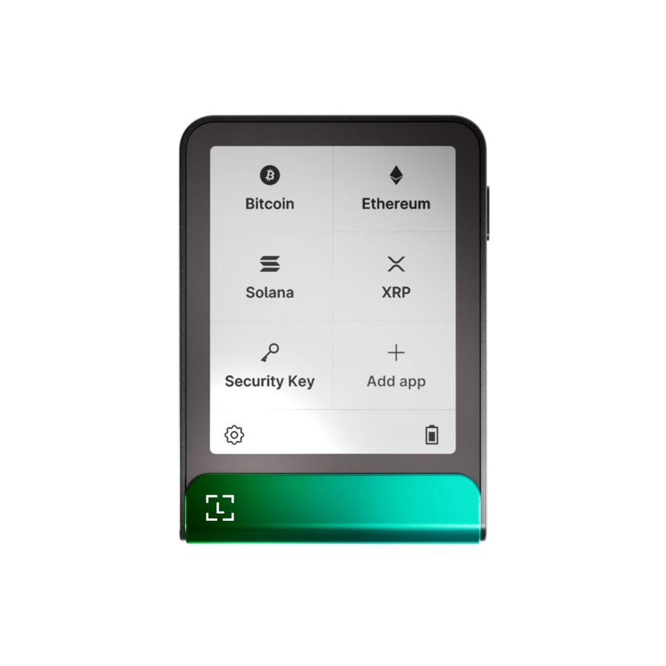 Ledger Flex touchscreen signer hero image showing secure asset access