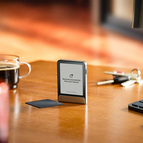 Ledger magnet folio cover protects devices during transport.
