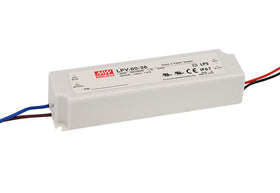 LEDJUMP Meanwell LPV-60-24 panel-mount power supply delivering stable 24V for LED installations