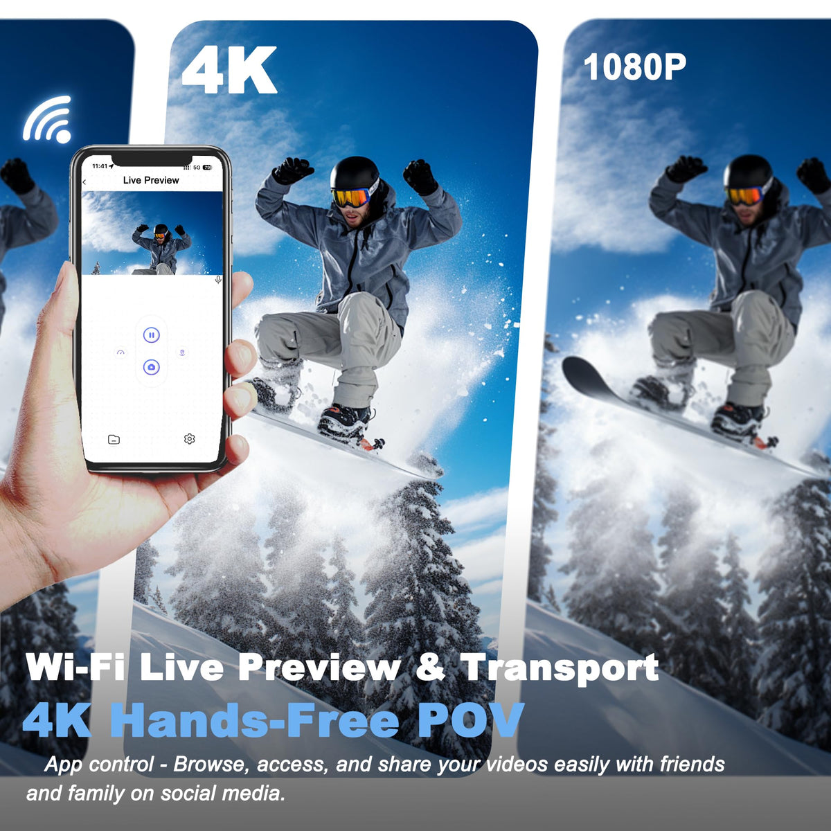 LEECHATWIN Body Camera 4K Mini with portable charging case for all-day use.