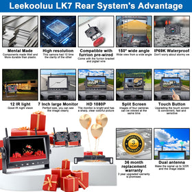 LeeKooLuu 1080P monitor supports four-camera layouts for flexible viewing
