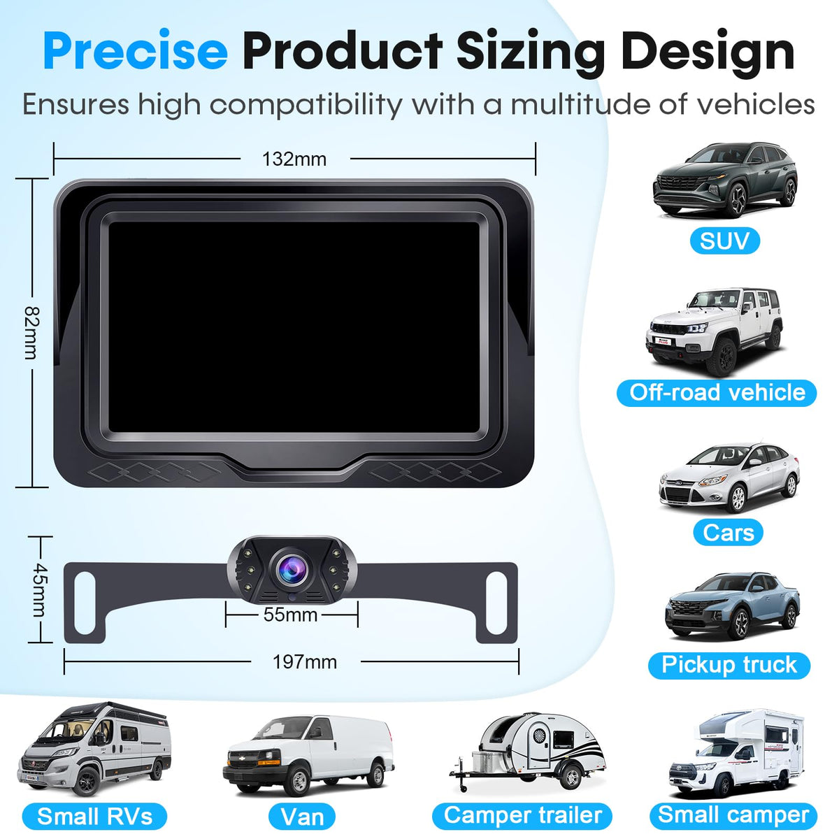 LeeKooLuu multi-vehicle backup cam kit enhances parking awareness across cars.