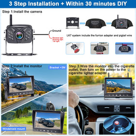 LeeKooLuu RV backup camera shows 900ft range for steadier signals