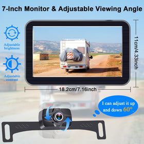 LeeKooLuu split-screen monitor showing two camera views for full awareness