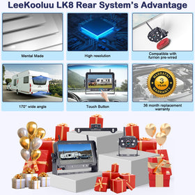 LeeKooLuu wide 170-degree view reduces RV blind spots.