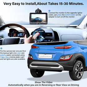 LeeKooLuu wireless backup camera transmitter-receiver ensures quick, clean setup.