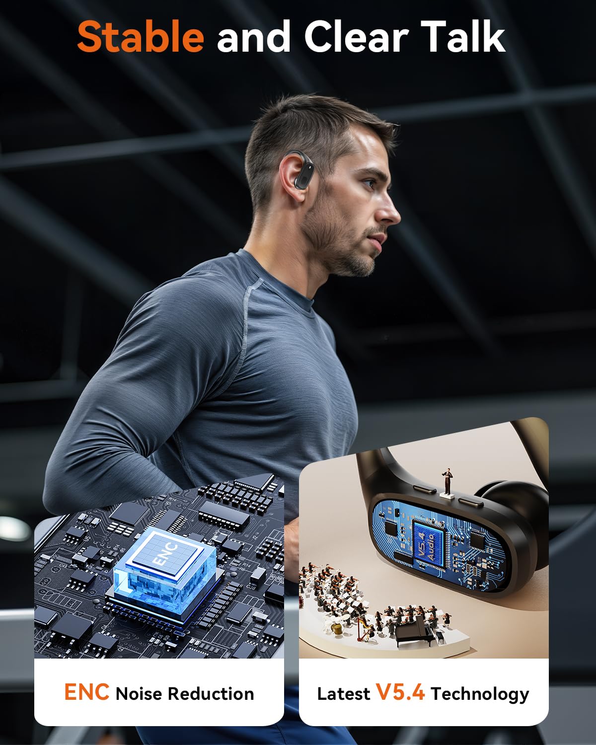 LEEMC earbuds in hand to show palm-sized design for easy carrying