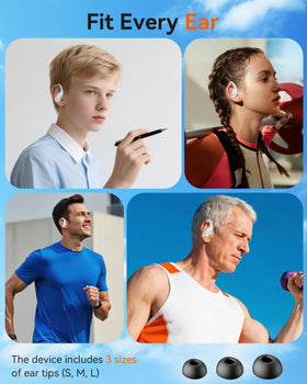 LEEMC earbuds on runner using smartphone, hands-free workout benefit