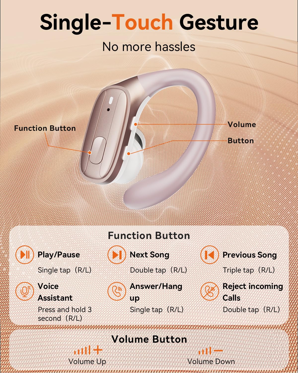 LEEMC S12 earhook fit on ear ensuring stable workout wear