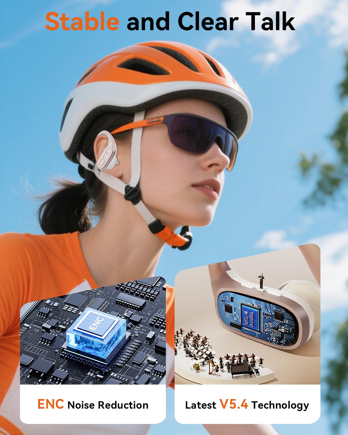 LEEMC S12 earbuds in use while running for hands-free listening