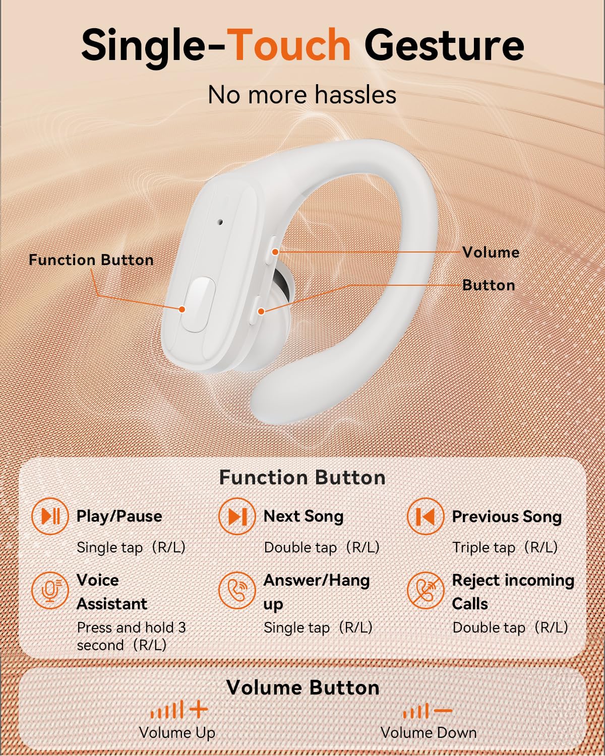 LEEMC earbuds next to coin for scale, compact pocketable benefit