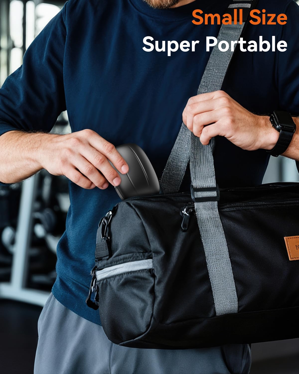 LEEMC earbuds with water splashes showing IPX7 protection for sweat resistance
