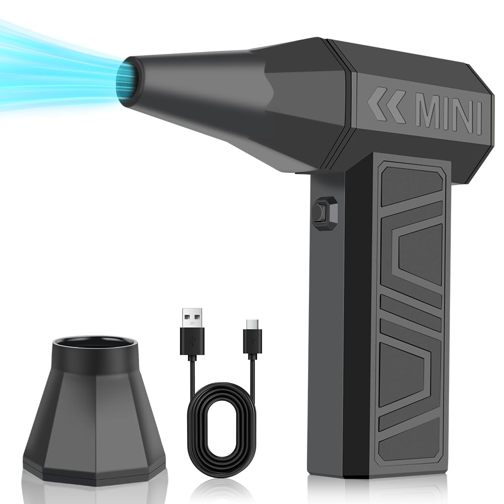 Leepee X3 cordless air duster front view showing compact portability for on-the-go cleaning.