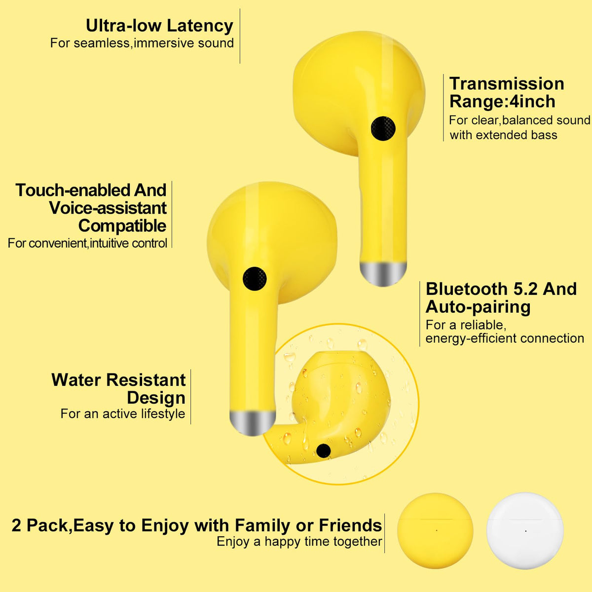 LEEPENK charging case with magnetic dock for easy, secure charging.