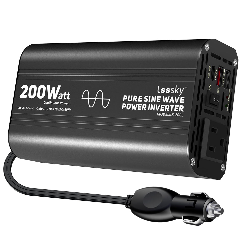 Leesky front panel showing AC outlet and USB ports for reliable charging