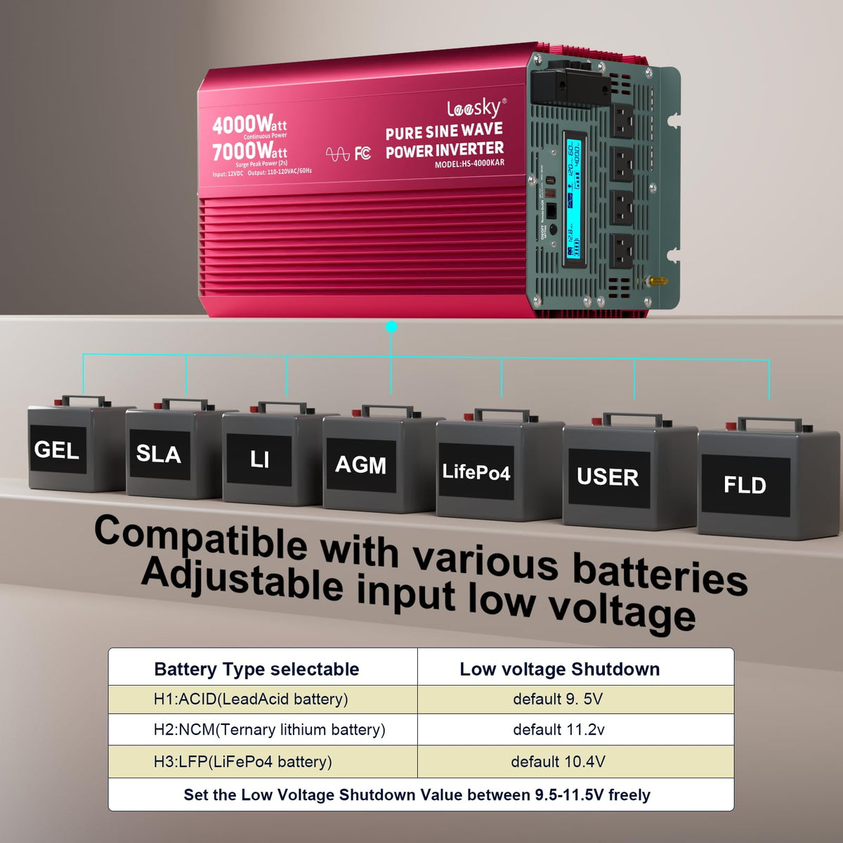 LEESKY lifepo4 compatibility for modern battery banks