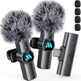 Leettus front packaging showing dual wireless lavalier kit for mobile creators