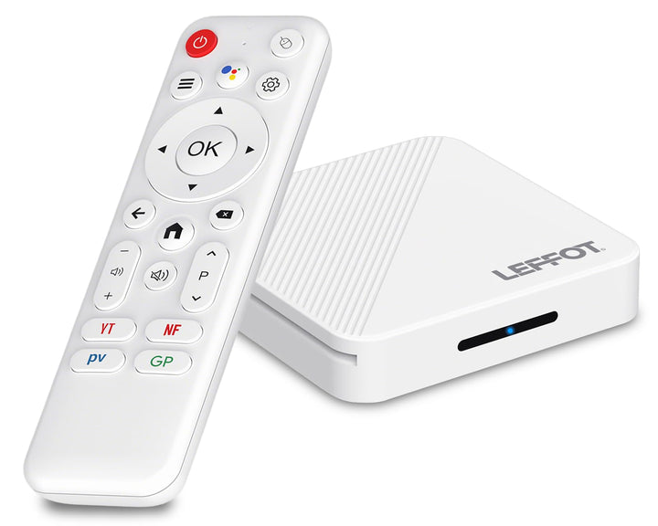 LEFFOT H313 front view showing compact streaming box and clean design for easy placement