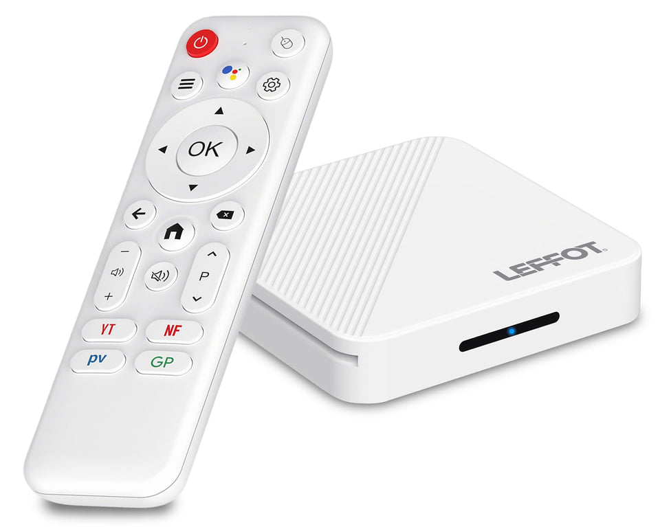 LEFFOT H313 front view showing compact streaming box and clean design for easy placement