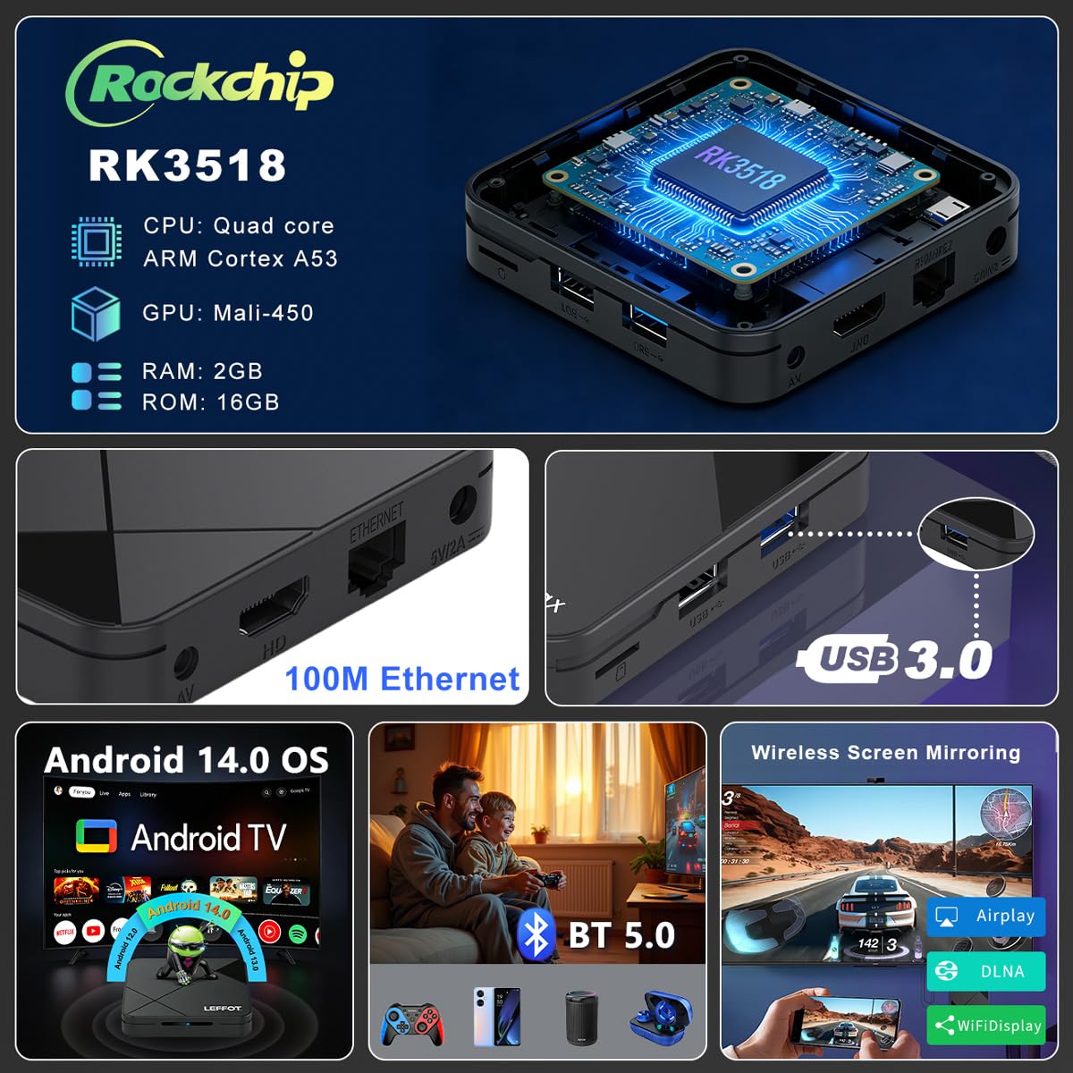 LEFFOT screen mirroring from phone showing easy content sharing benefits