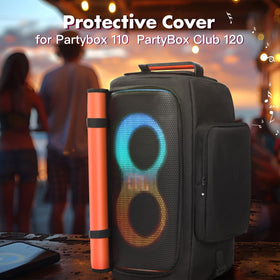 LEFOR·Z on speaker at outdoor party illustrating portability and protection
