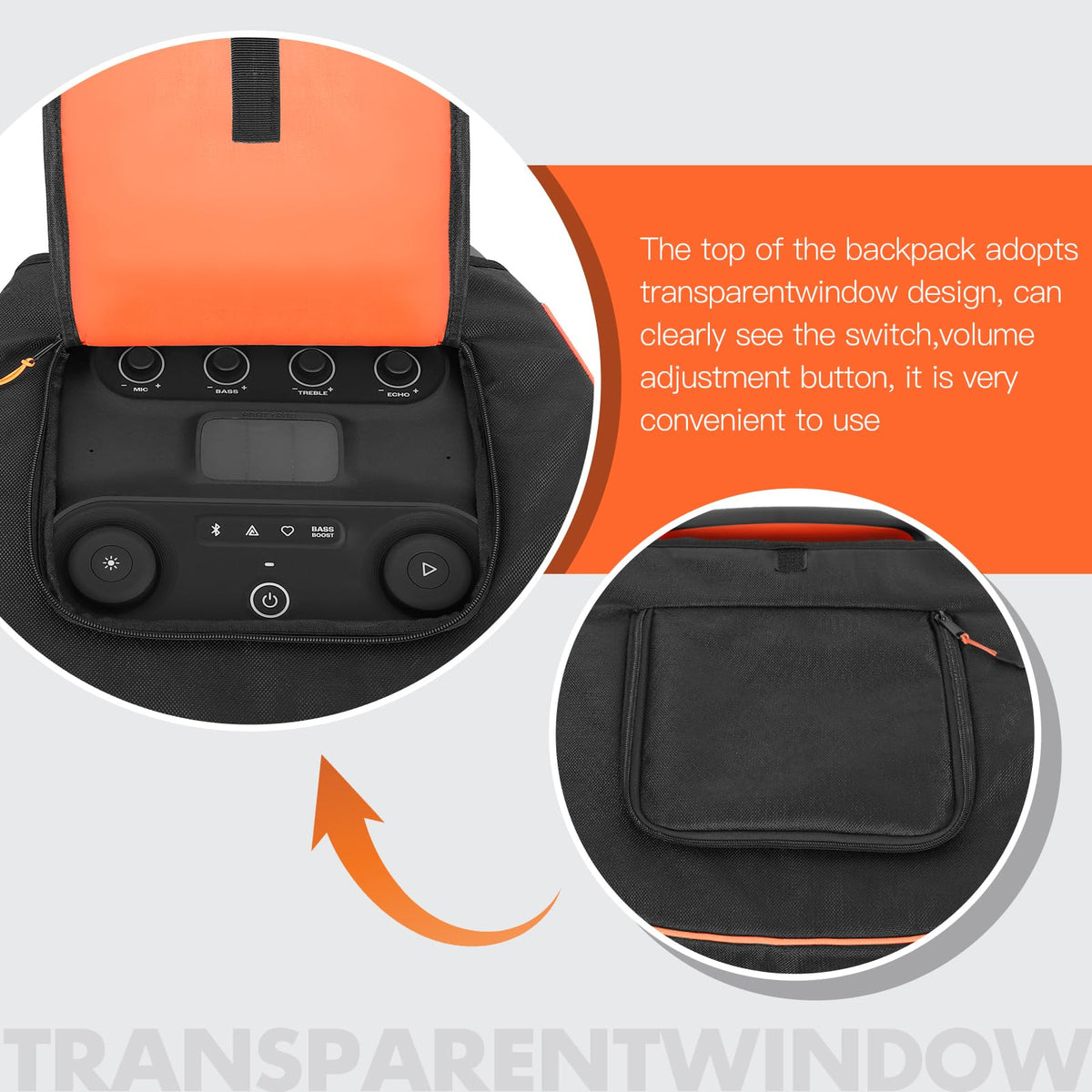 LEFOR·Z side pockets holding microphones and cables for organized transport