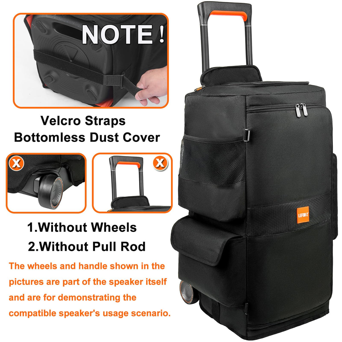 LEFOR·Z side pocket holding microphones and cables for organized transport