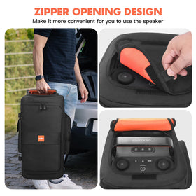LEFOR·Z side pocket storing microphones and cables for tidy transport