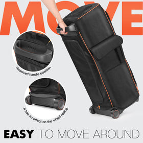 LEFOR·Z folded compact beside bag illustrating easy storage and portability