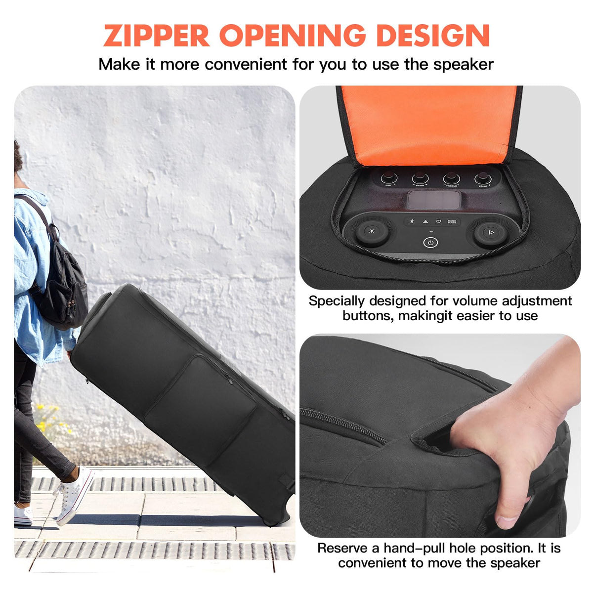 LEFORZ top zipper opening allows top controls without removing the cover.