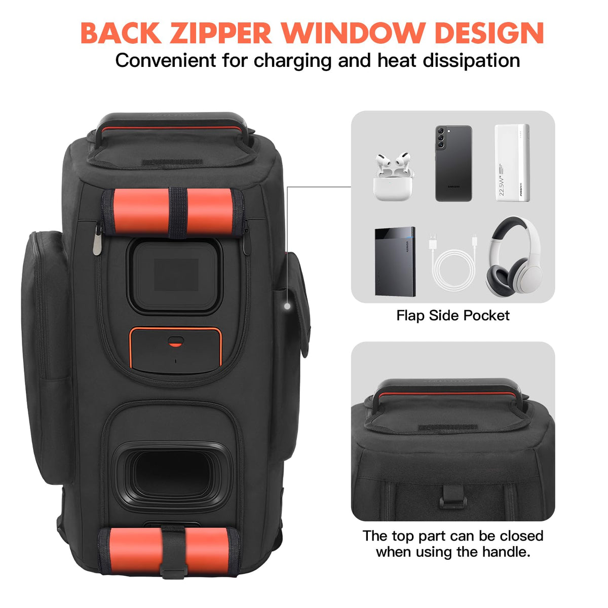 LEFOR·Z Velcro straps at bottom securing the cover while preserving wheels