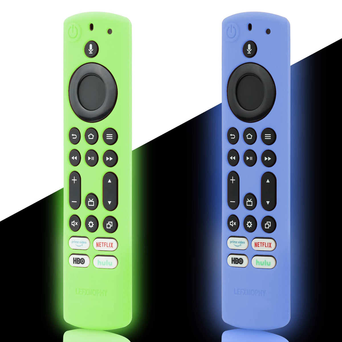 LEFXMOPHY remote cover for Toshiba/Insignia with soft green-blue glow improves grip and protection