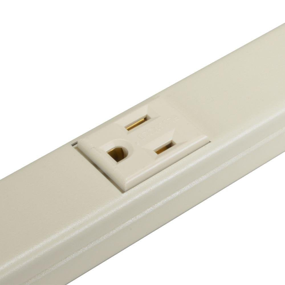 Ivory Legrand Wiremold 3-foot kitchen power strip with six outlets