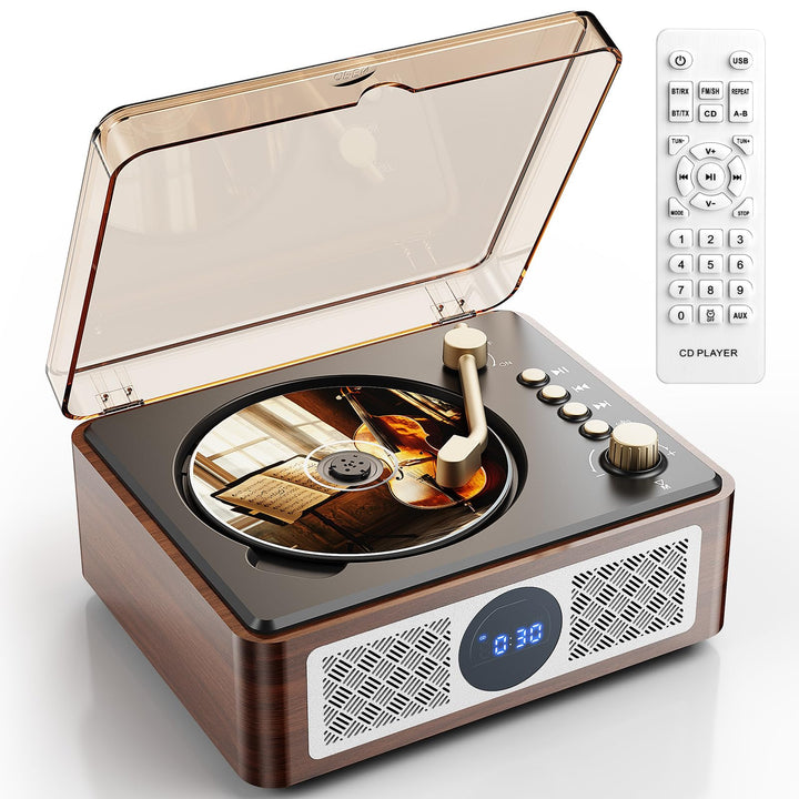 Lehwey front panel view showing brown finish and clear controls, easy home placement