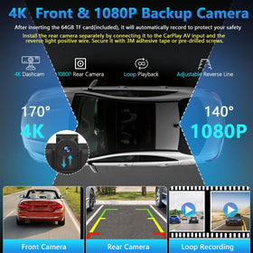 Lehwey 1080p rearview camera provides steady parking guidance