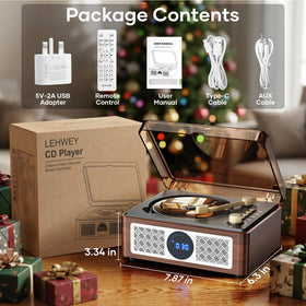 Lehwey on a bedside table for size comparison, compact footprint saves space