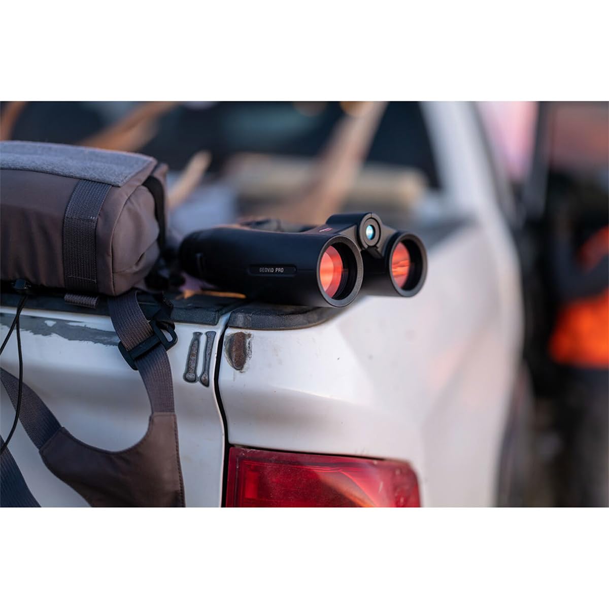 Leica Geovid Pro built-in compass for field navigation and measurement.