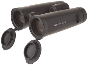 Leica Noctivid 10x42 front view showing rugged magnesium housing and precise optics.