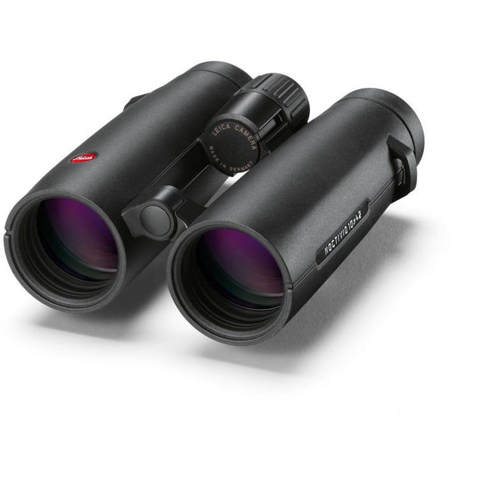 Leica Noctivid 10x42 front view highlights premium optics and build.