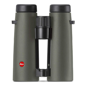 Leica Noctivid 10x42 olive-green binocular with rugged grip for field use
