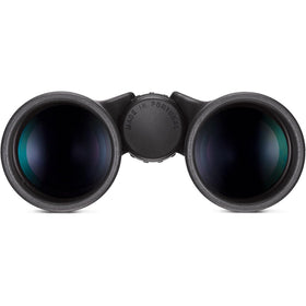 Close-up of Leica Trinovid 10x42 HD optics demonstrating multi-coatings.