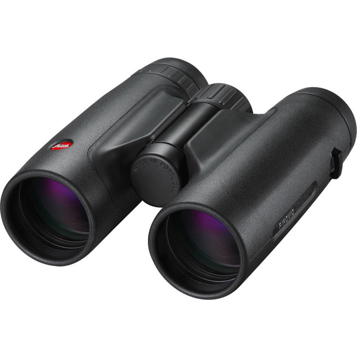 Leica Trinovid 10x42 HD binoculars front view shows compact rugged design.