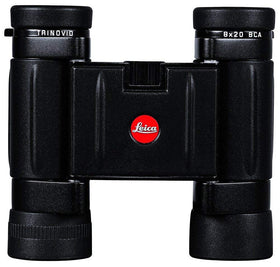 Leica Trinovid 8x20 BCA in case view highlighting compact, pocket-friendly design.