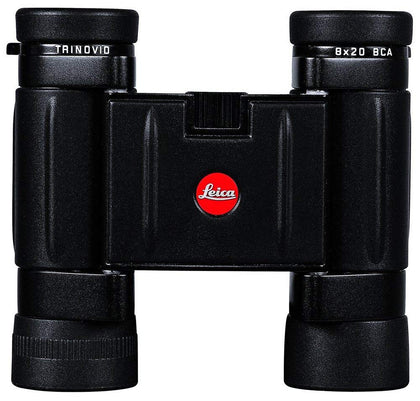 Leica Trinovid 8x20 BCA in case view highlighting compact, pocket-friendly design.