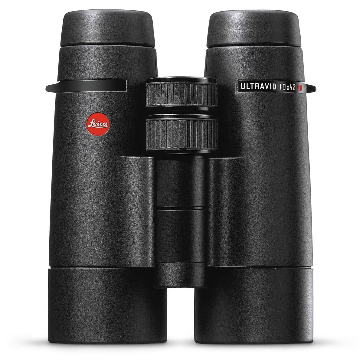 Leica Ultravid HD-Plus 10x42 front view for sharp, bright wildlife viewing.