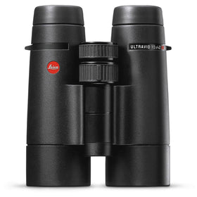 Leica Ultravid HD-Plus 10x42 front view for sharp, bright wildlife viewing.