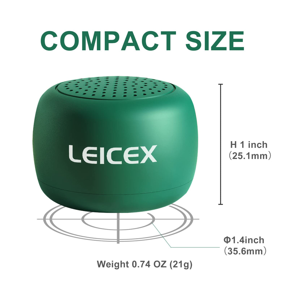 LEICEX long-life battery supported by the compact design for hours listening