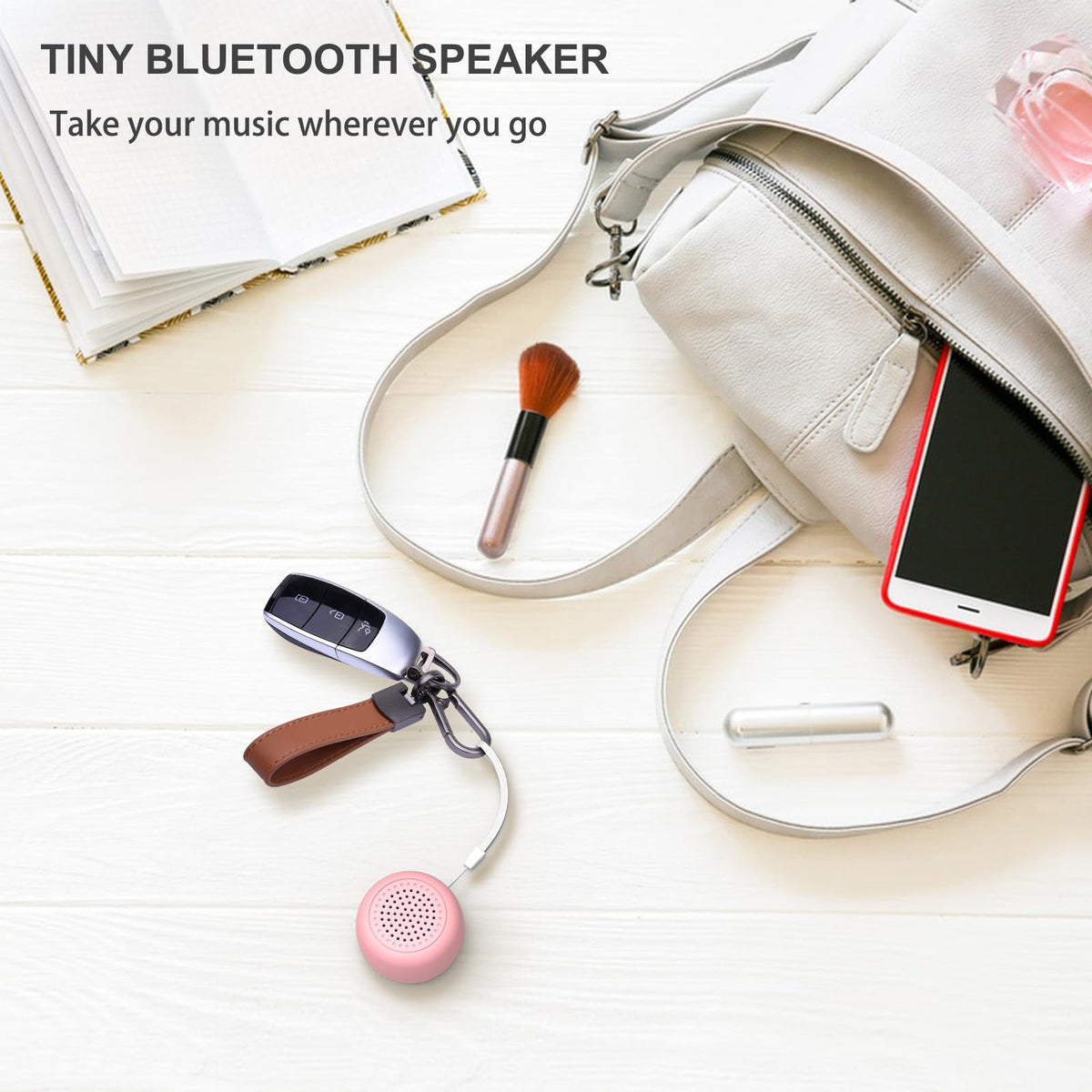 LEICEX pink speaker supports hands-free calls on the go