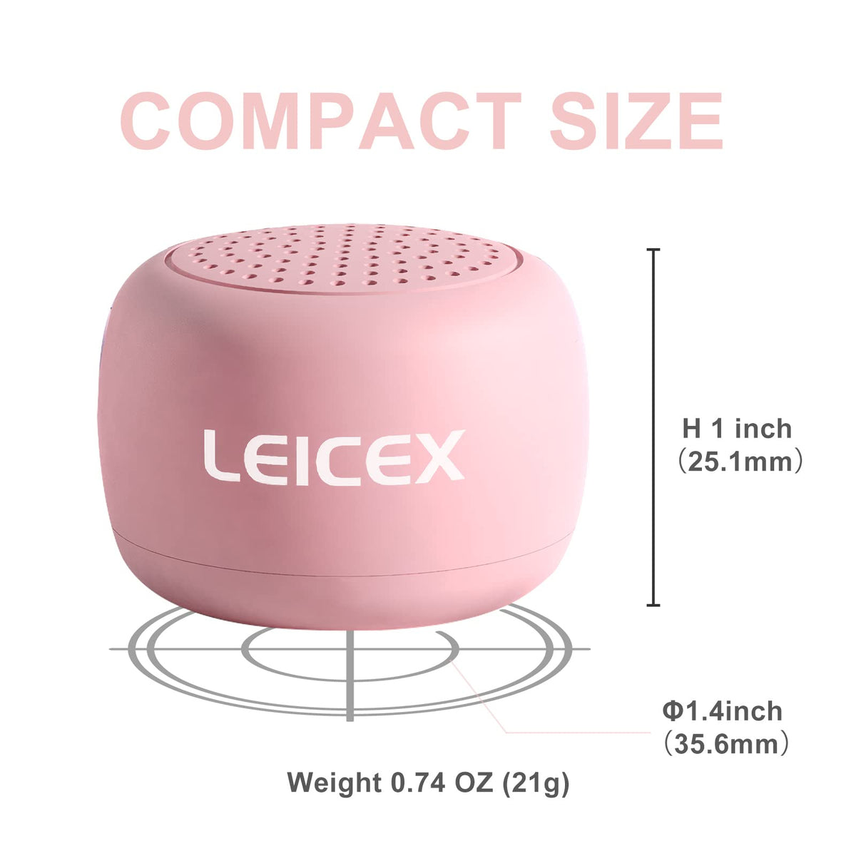 LEICEX mini speaker with 1-year warranty and responsive support