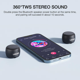 LEICEX mini speaker with Bluetooth 5.0 for stable wireless connection
